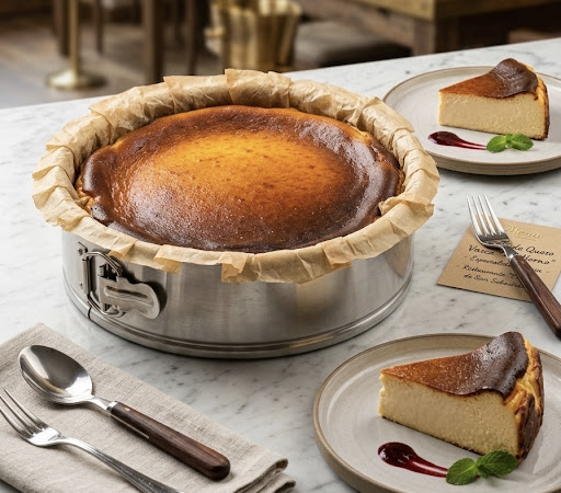 Tarta de queso estilo La Viña con Parmesano